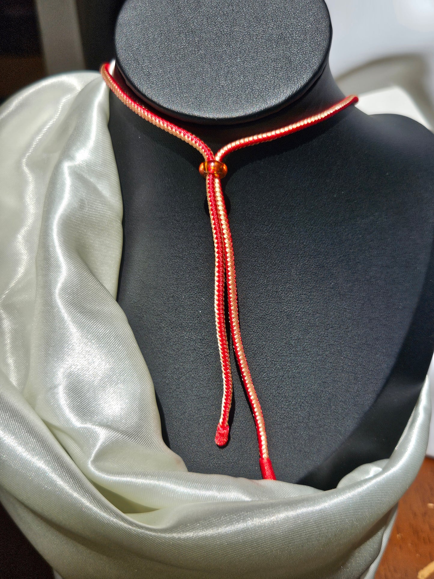 Natural agate double-sided different natural texture vintage pendant necklace