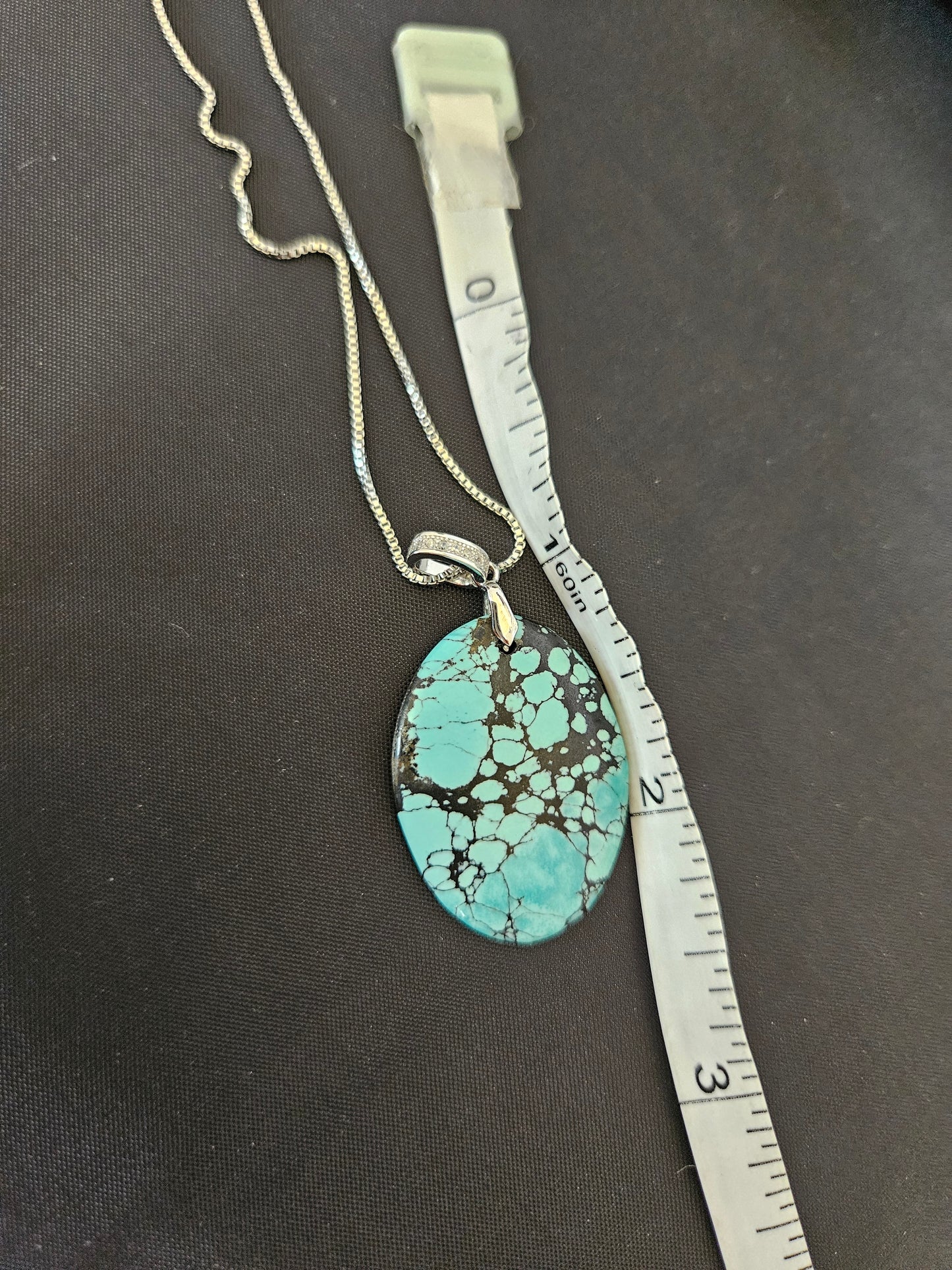 Natural Turquoise Oval Necklace