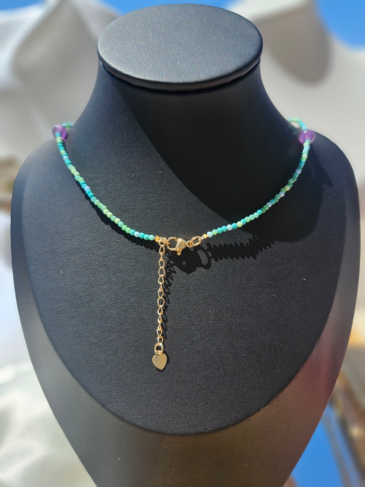 Natural Amethyst Heart Necklace