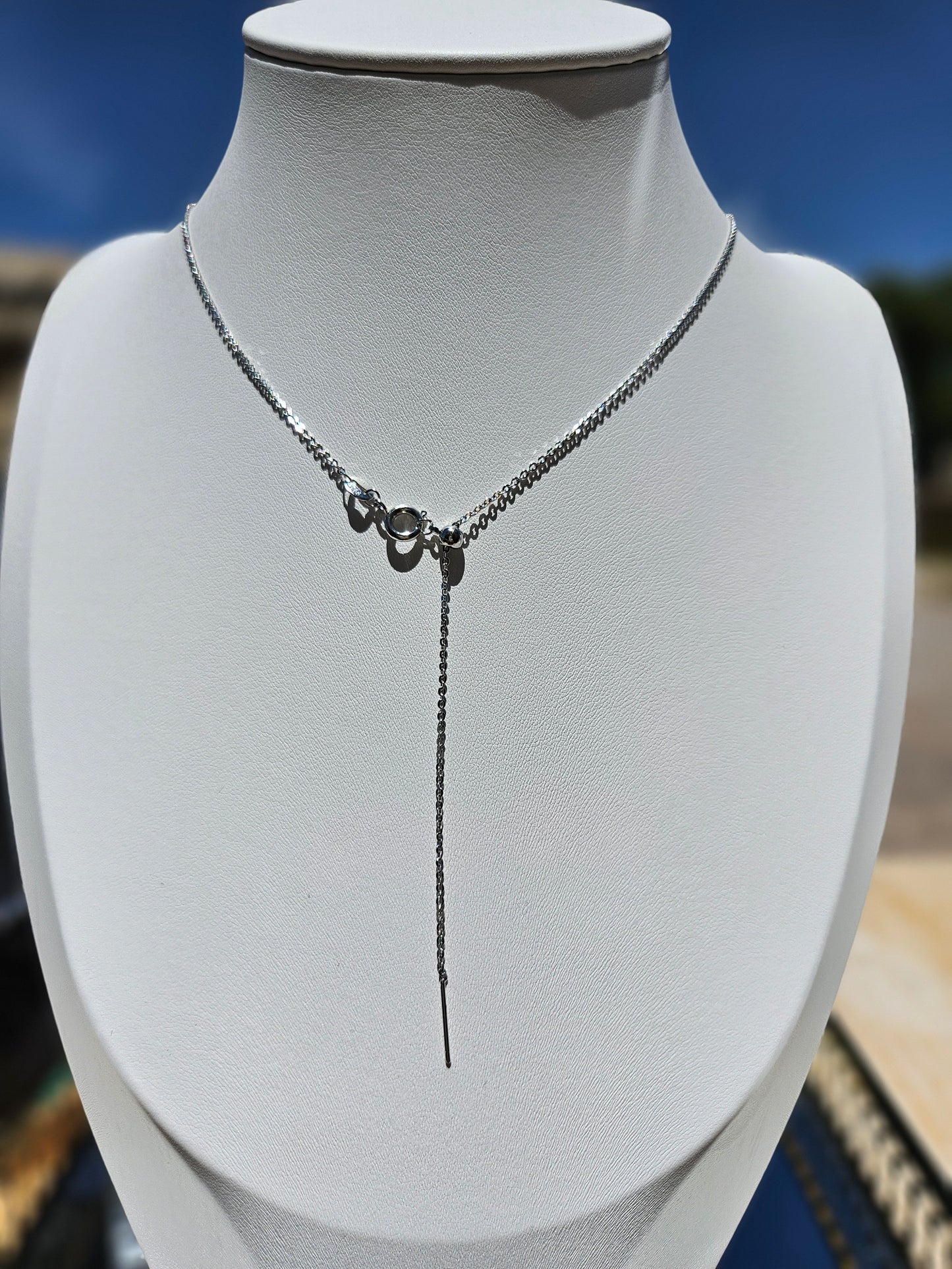 Natural Turquoise 925 Silver Plated Necklace Adjustable