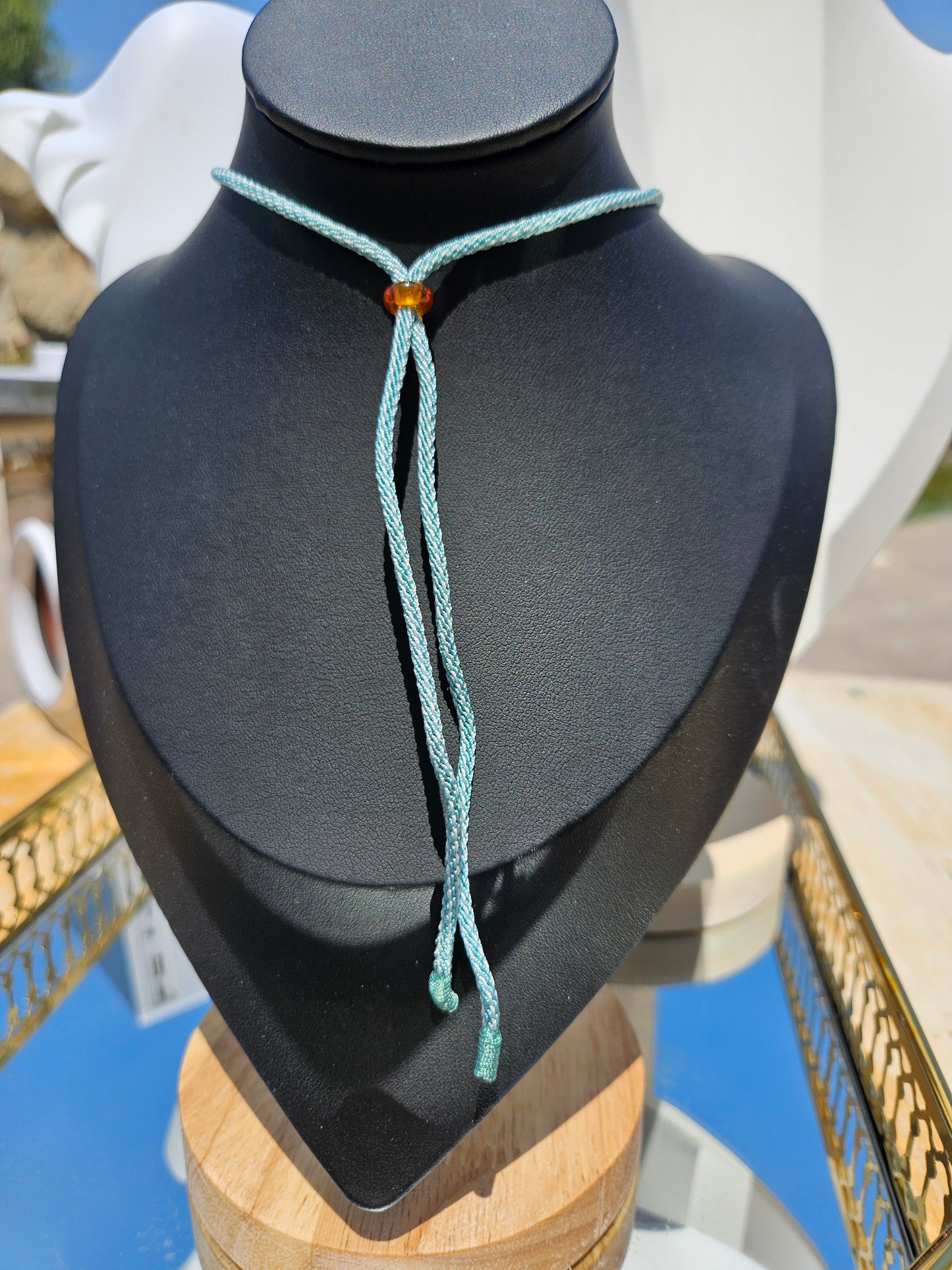 Natural Irregular Green Turquoise Necklace