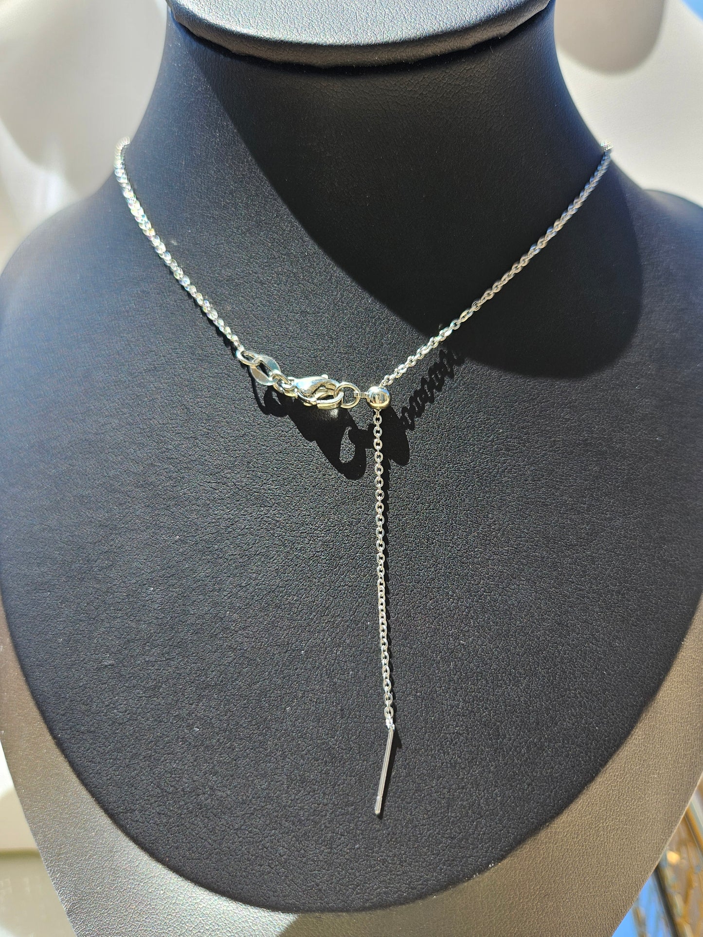 Natural White Quartz Heart Shaped Necklace Silver Plated