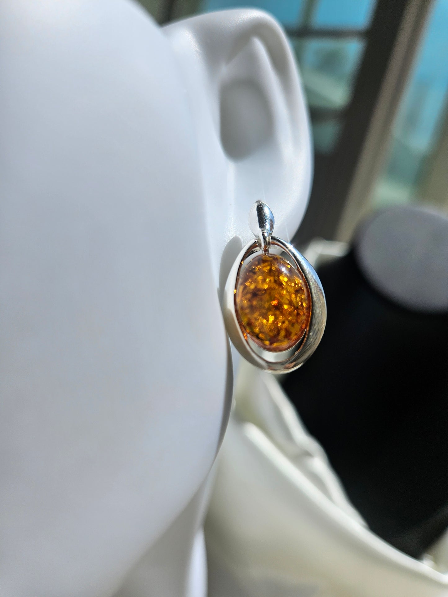 Natural Huapo Earring Silver Plated