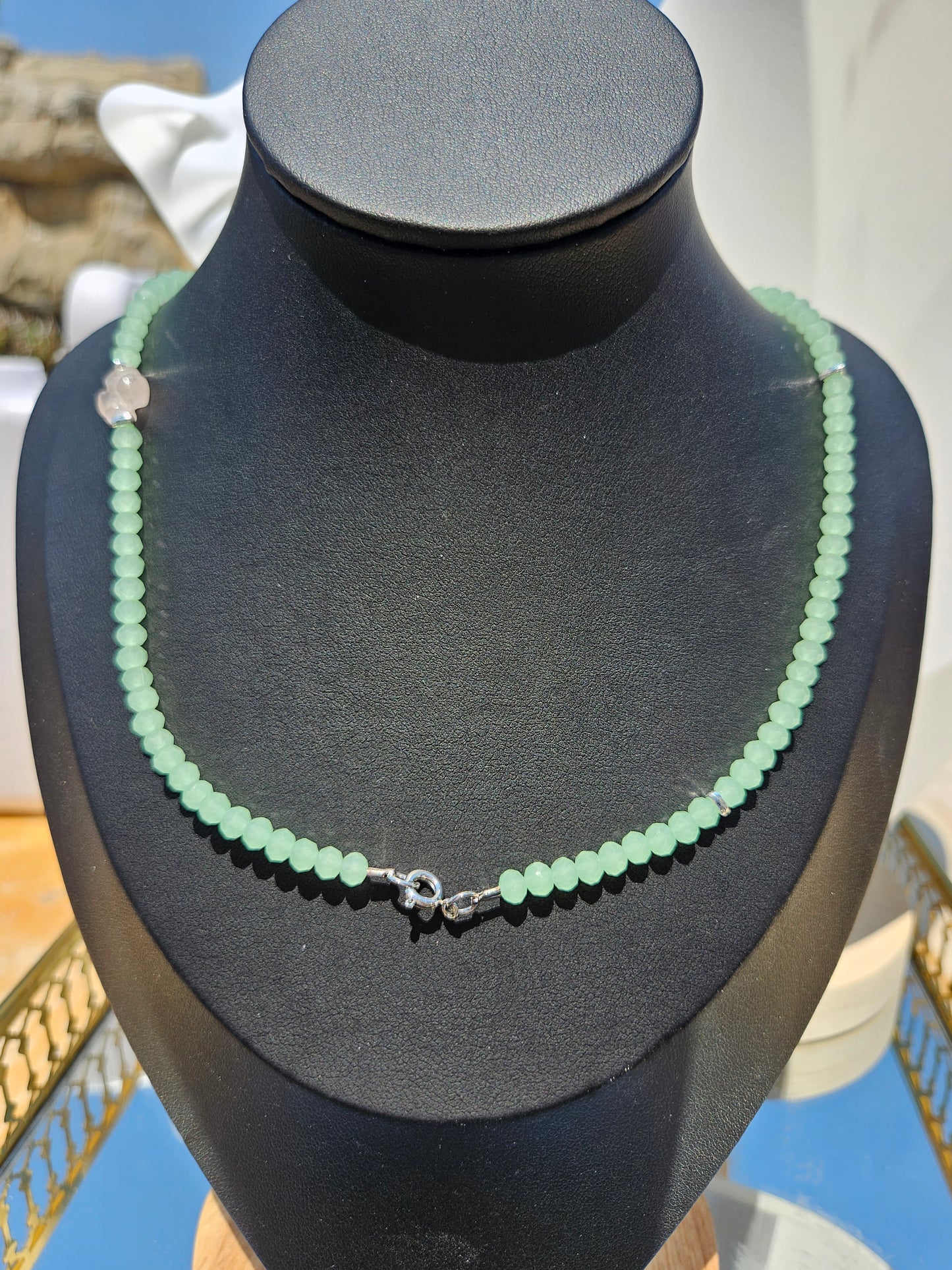 Natural Rose Quartz Heart Pendant Necklace