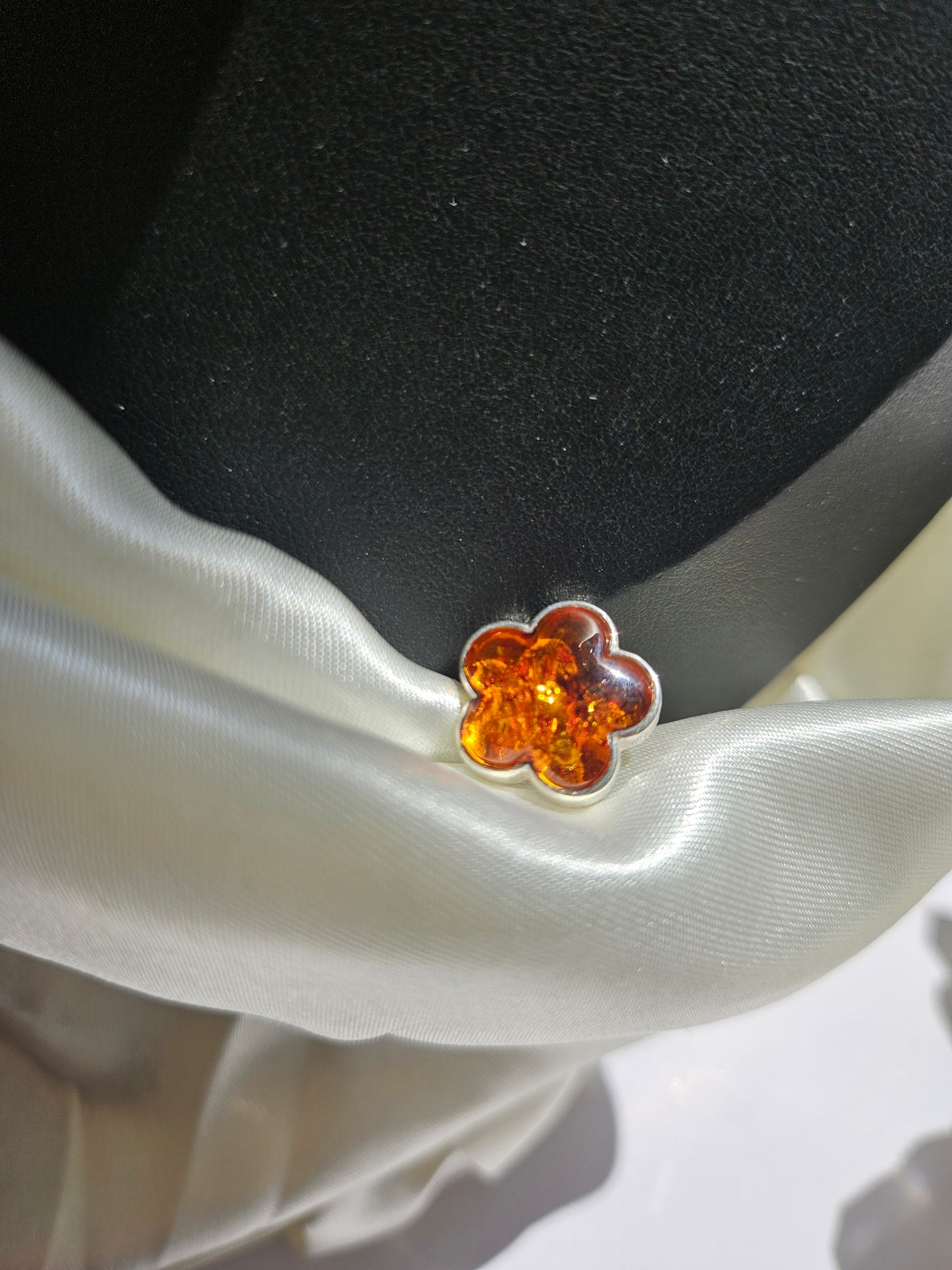 Natural Huapo Earring Silver Plated Flower