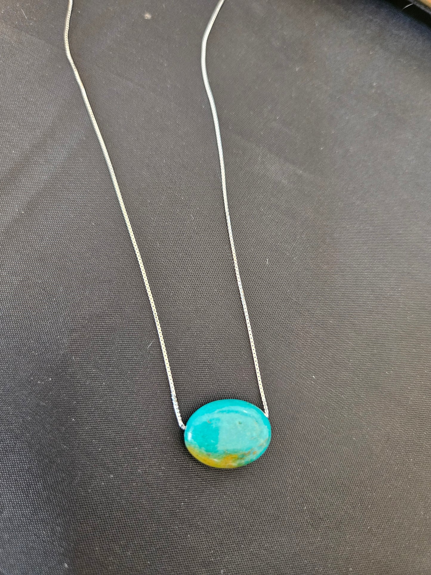 Natural Multicolored Turquoise Bead Necklace