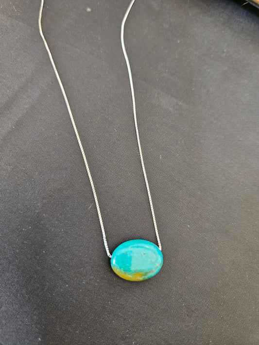 Natural Multicolored Turquoise Bead Necklace