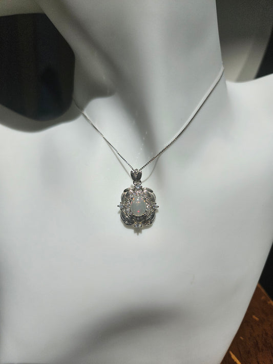 Natural Opal Round Necklace