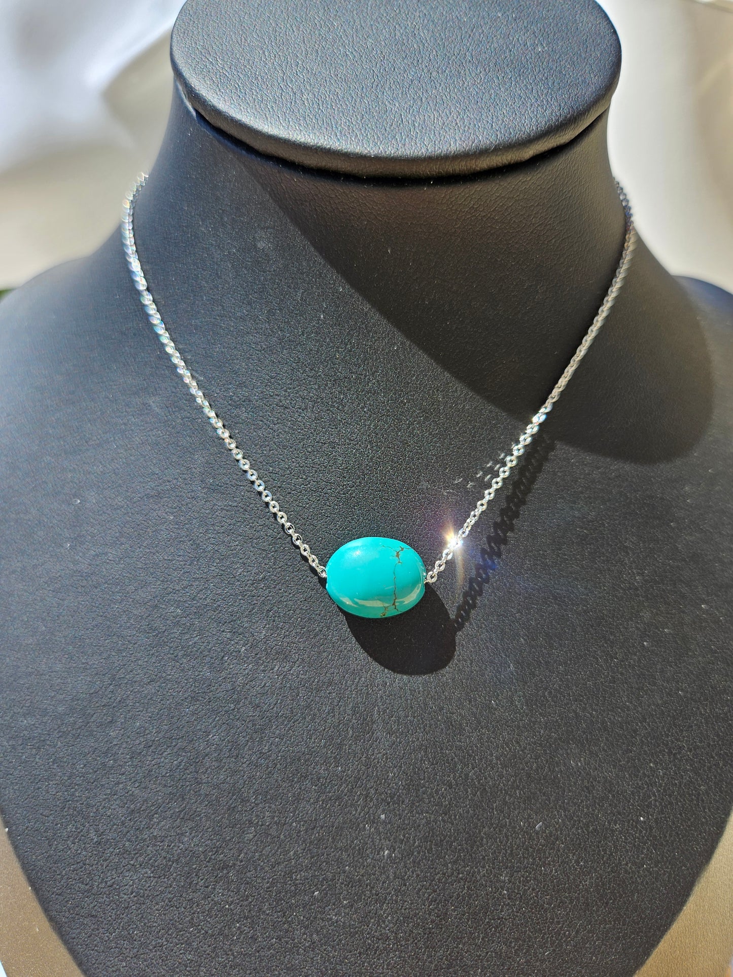 Natural Blue Turquoise Bead Multicolored Necklace