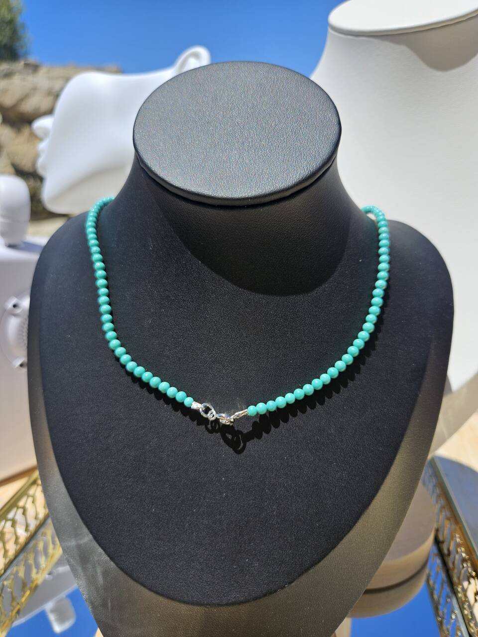 Natural Turquoise Trapezoid Necklace
