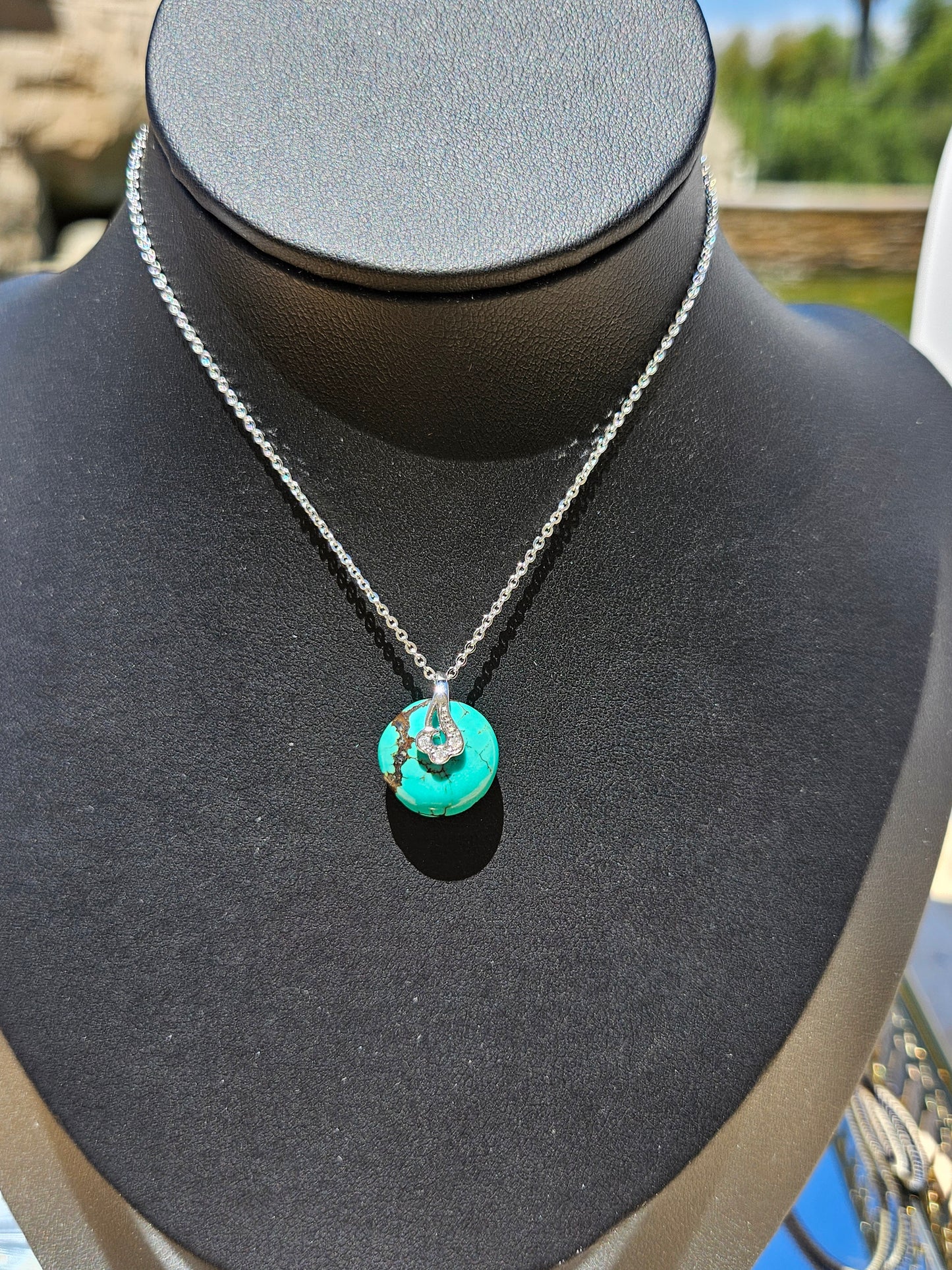 Natural Blue Multicolored Turquoise Necklace