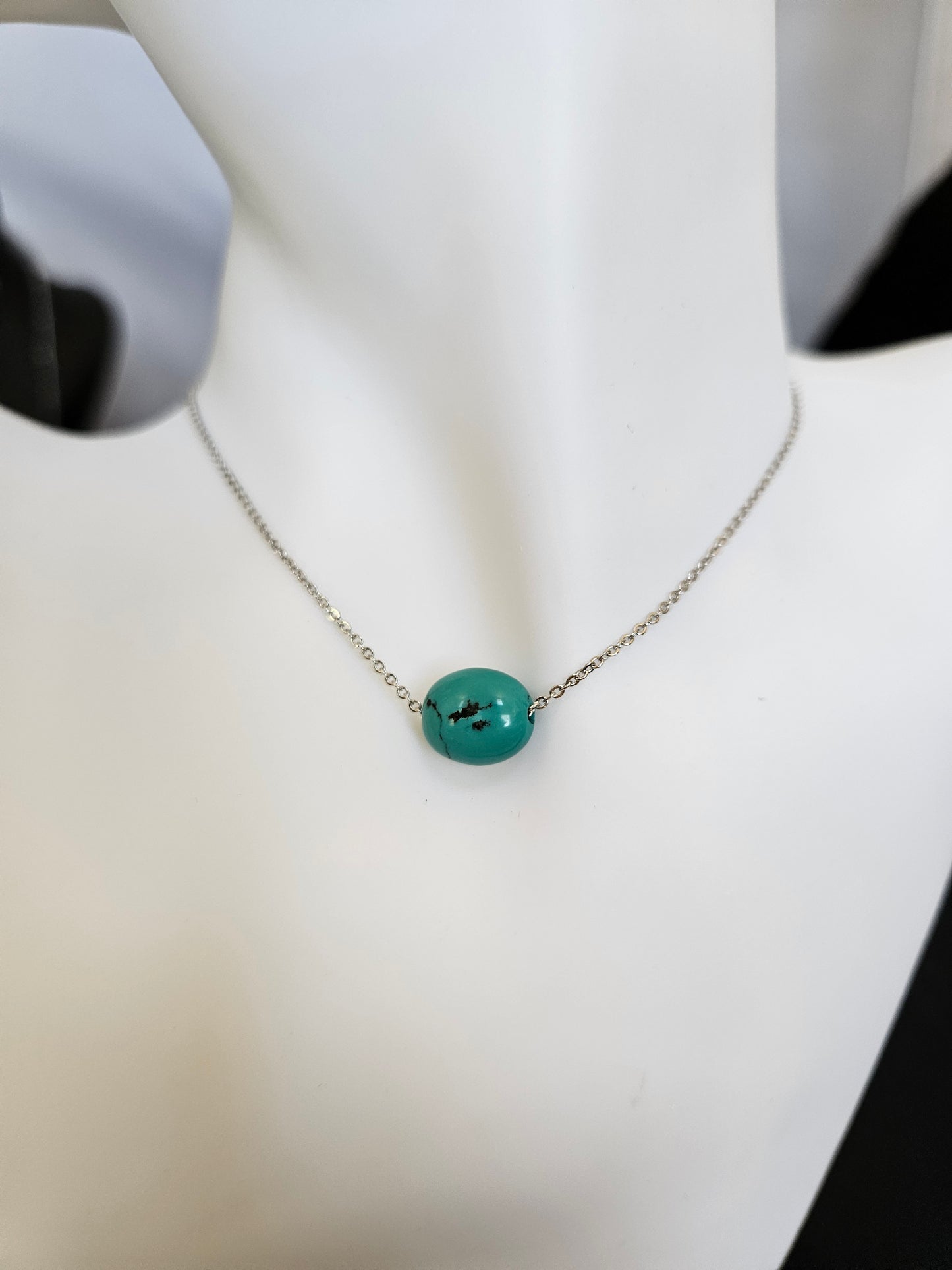 Natural Turquoise Bead Necklace