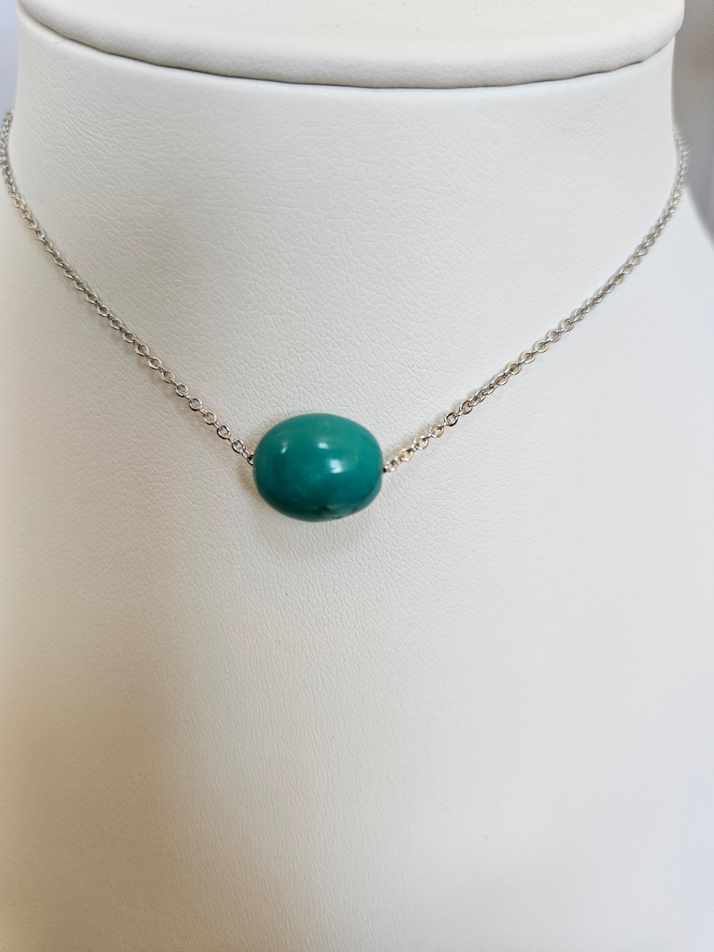 Natural Turquoise Bead Necklace