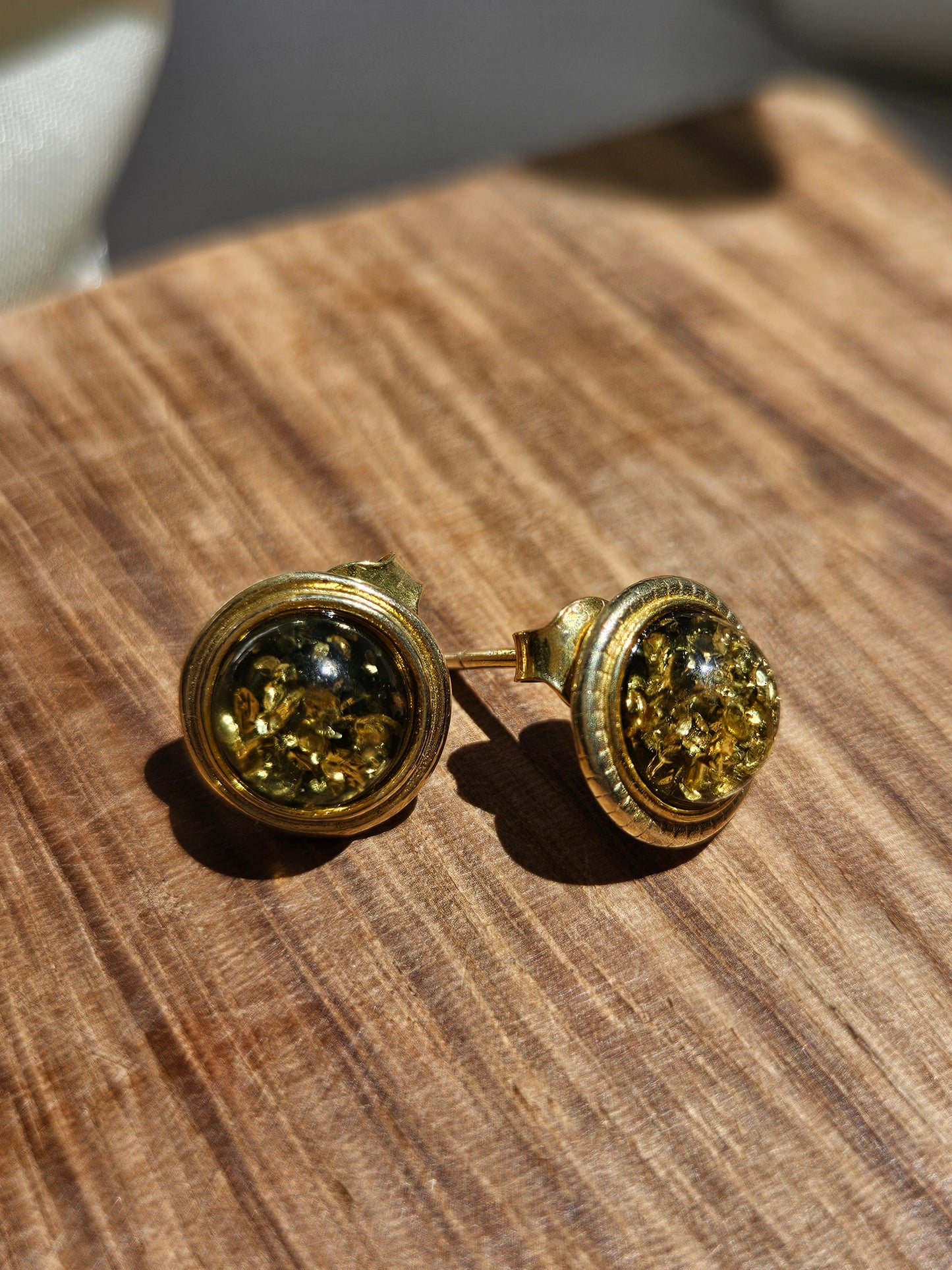 Natural Huapo Earring Round