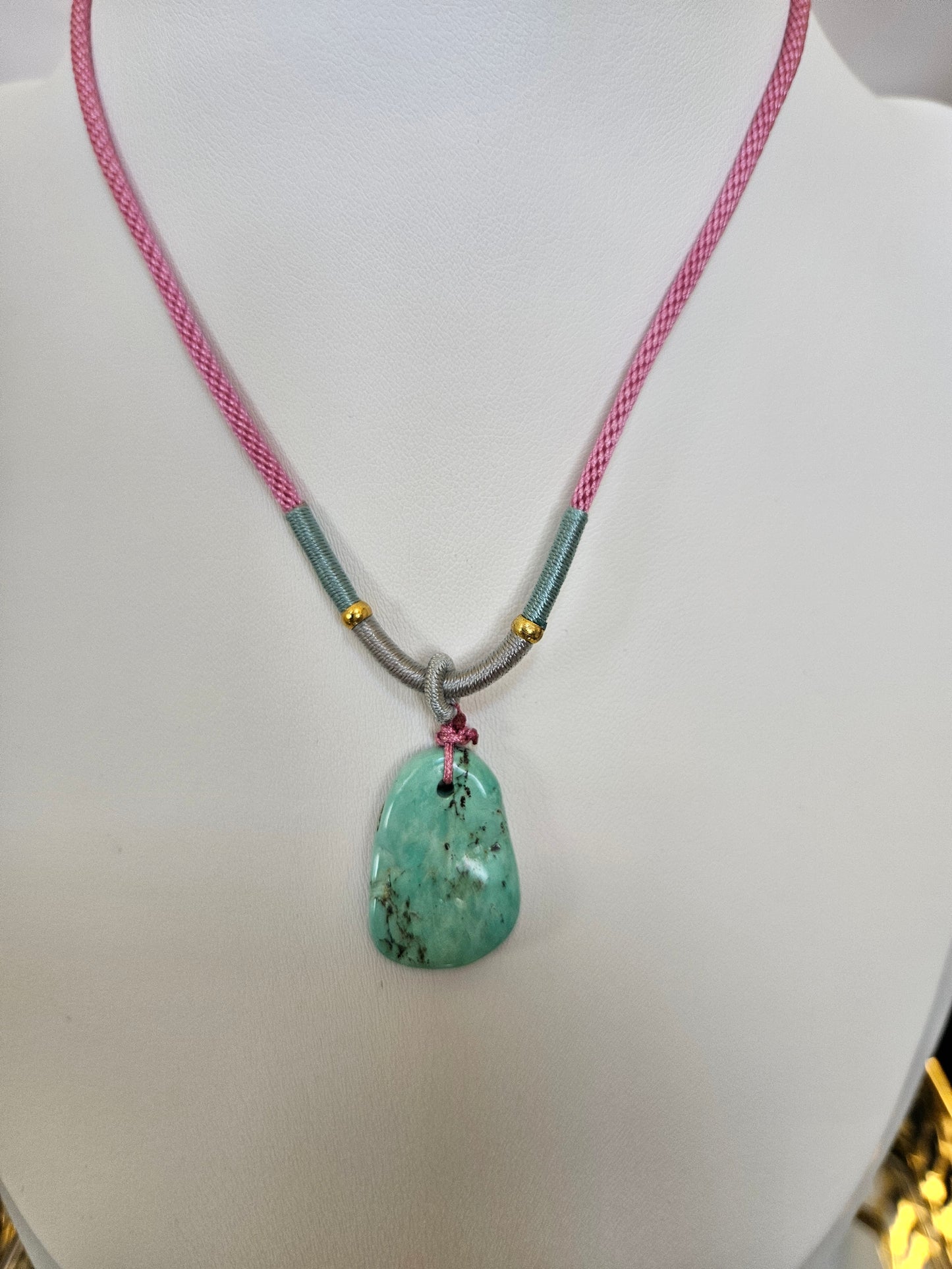 Natural Turquoise Rough Stone Necklace