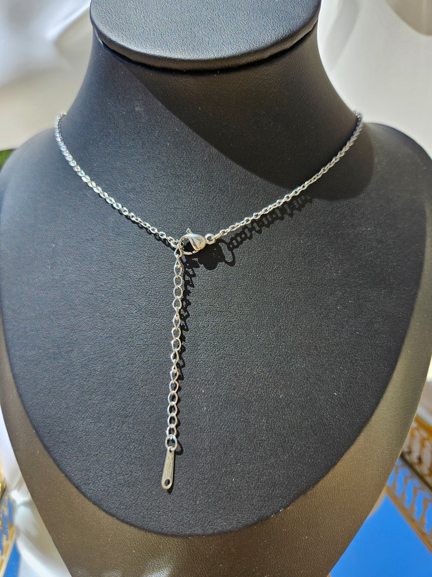 Natural Turquoise Silver-Plated Necklace