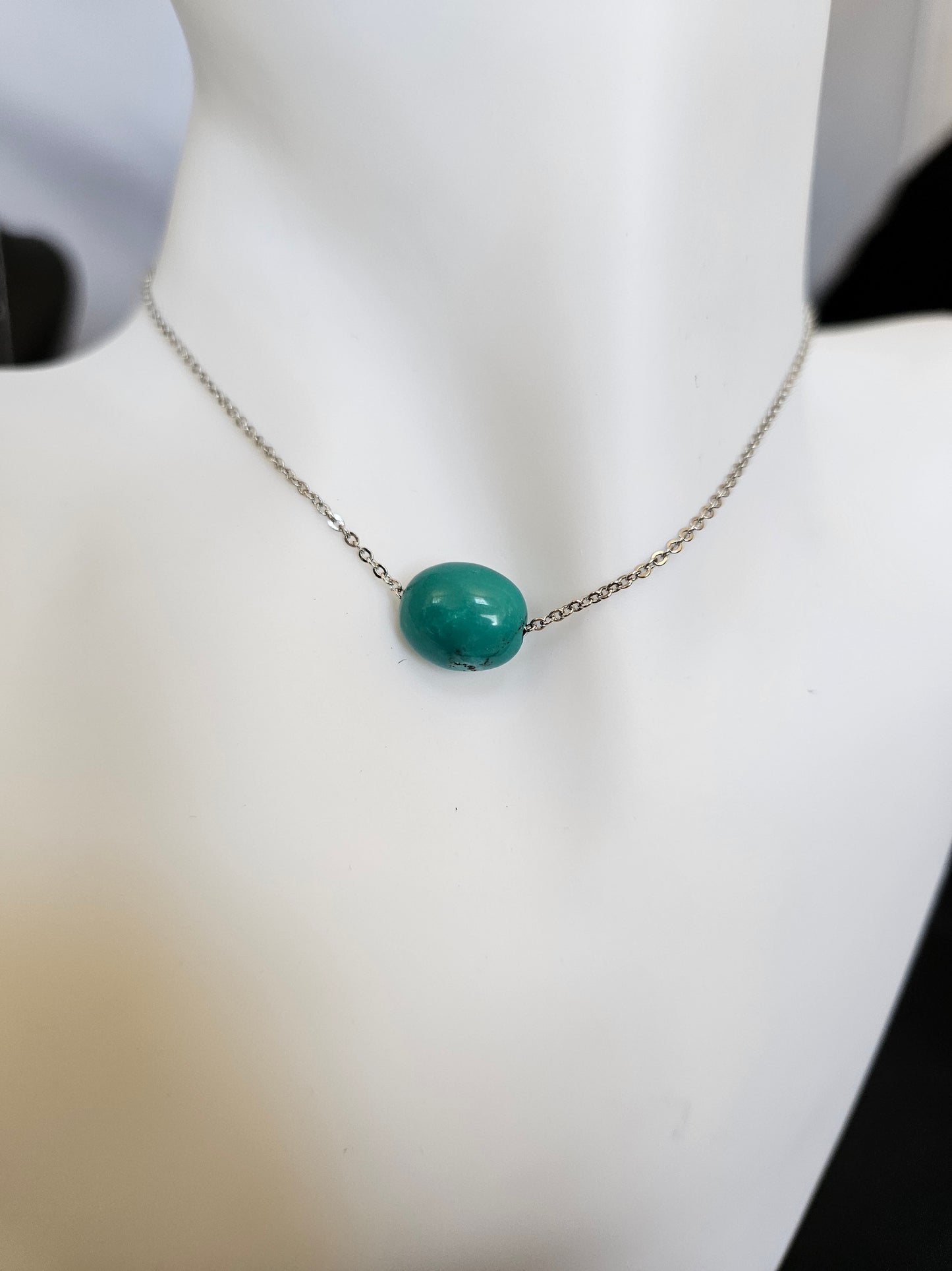 Natural Turquoise Bead Necklace