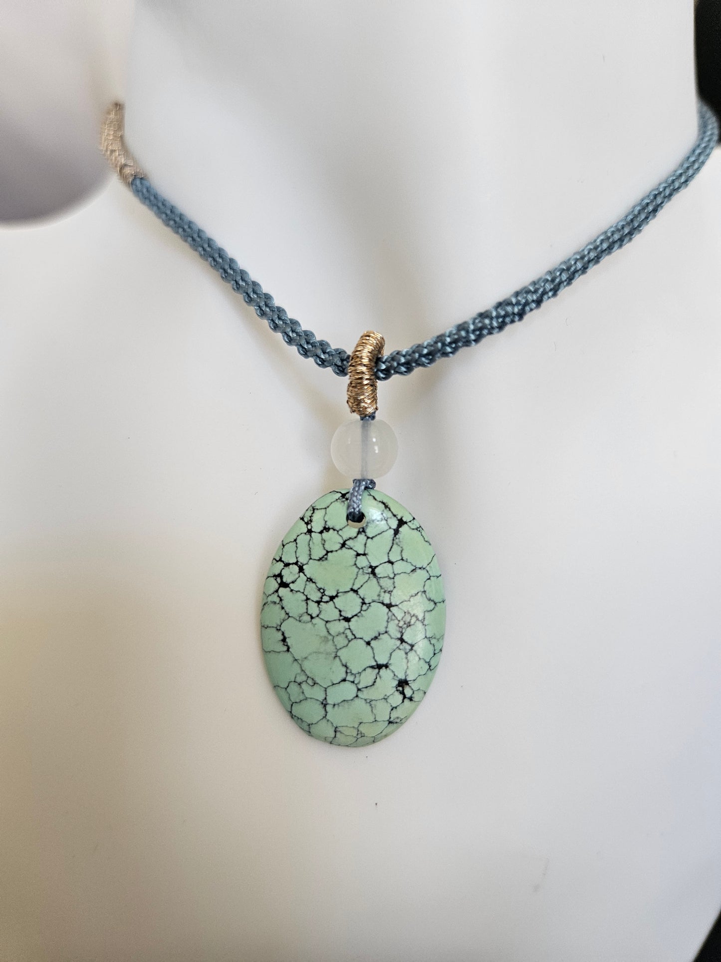 Natural Light Blue Turquoise Necklace