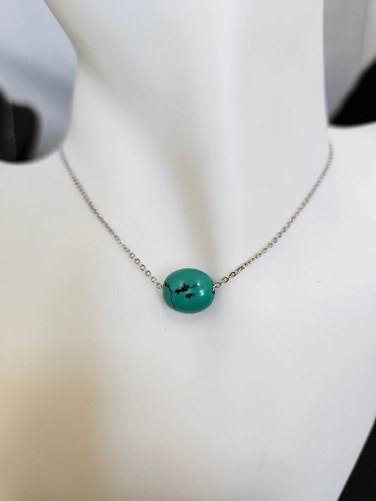 Natural Turquoise Bead Necklace