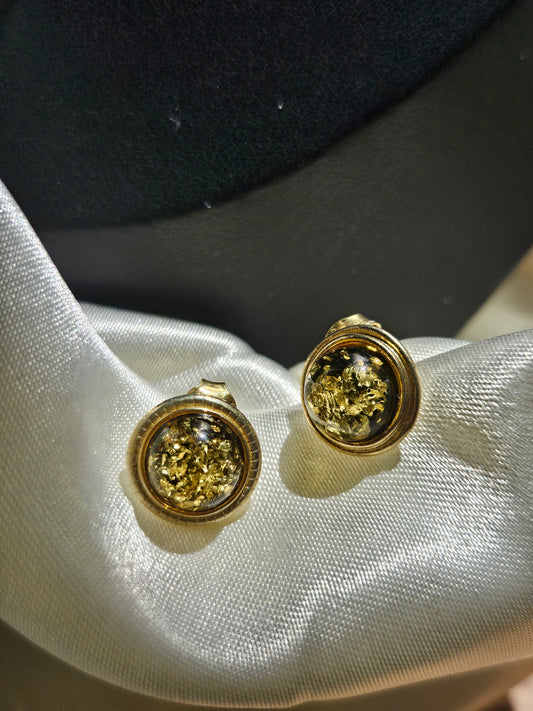 Natural Huapo Earring Round