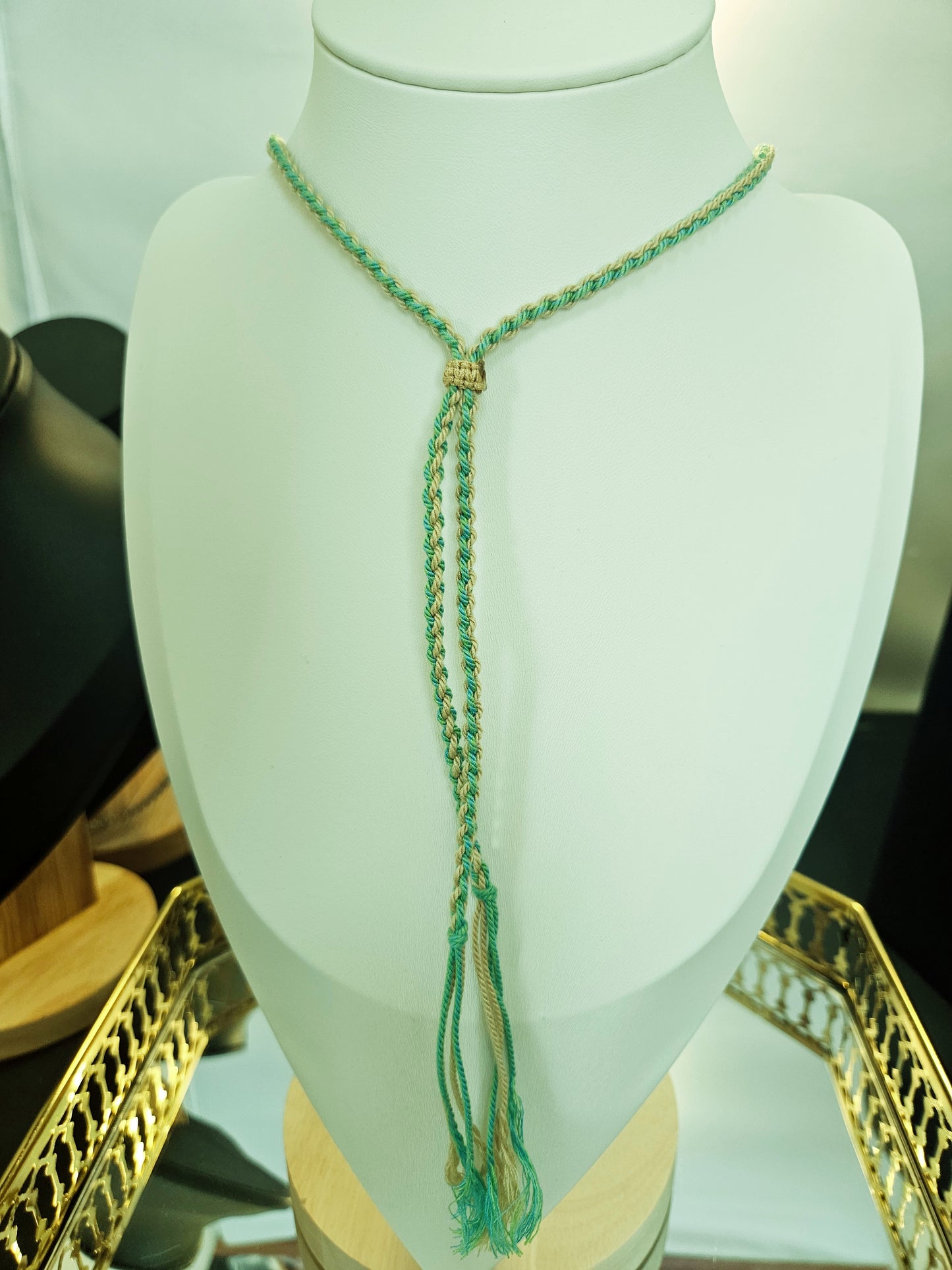 Natural Turquoise Precious Unique Green Hand Carved Heart Pendant Adjustable Necklace