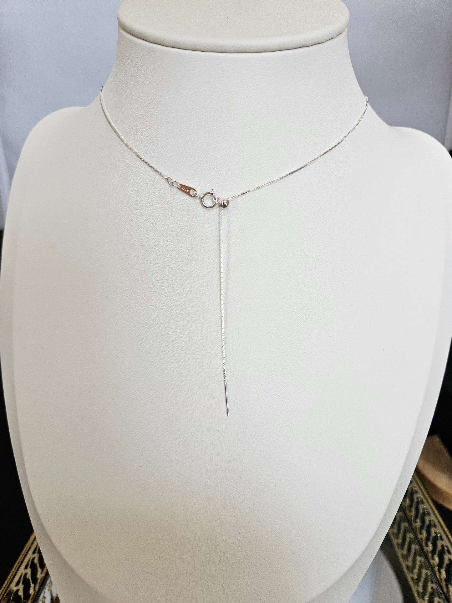 Natural Turquoise Necklace Adjustable 925 Sterling Silver