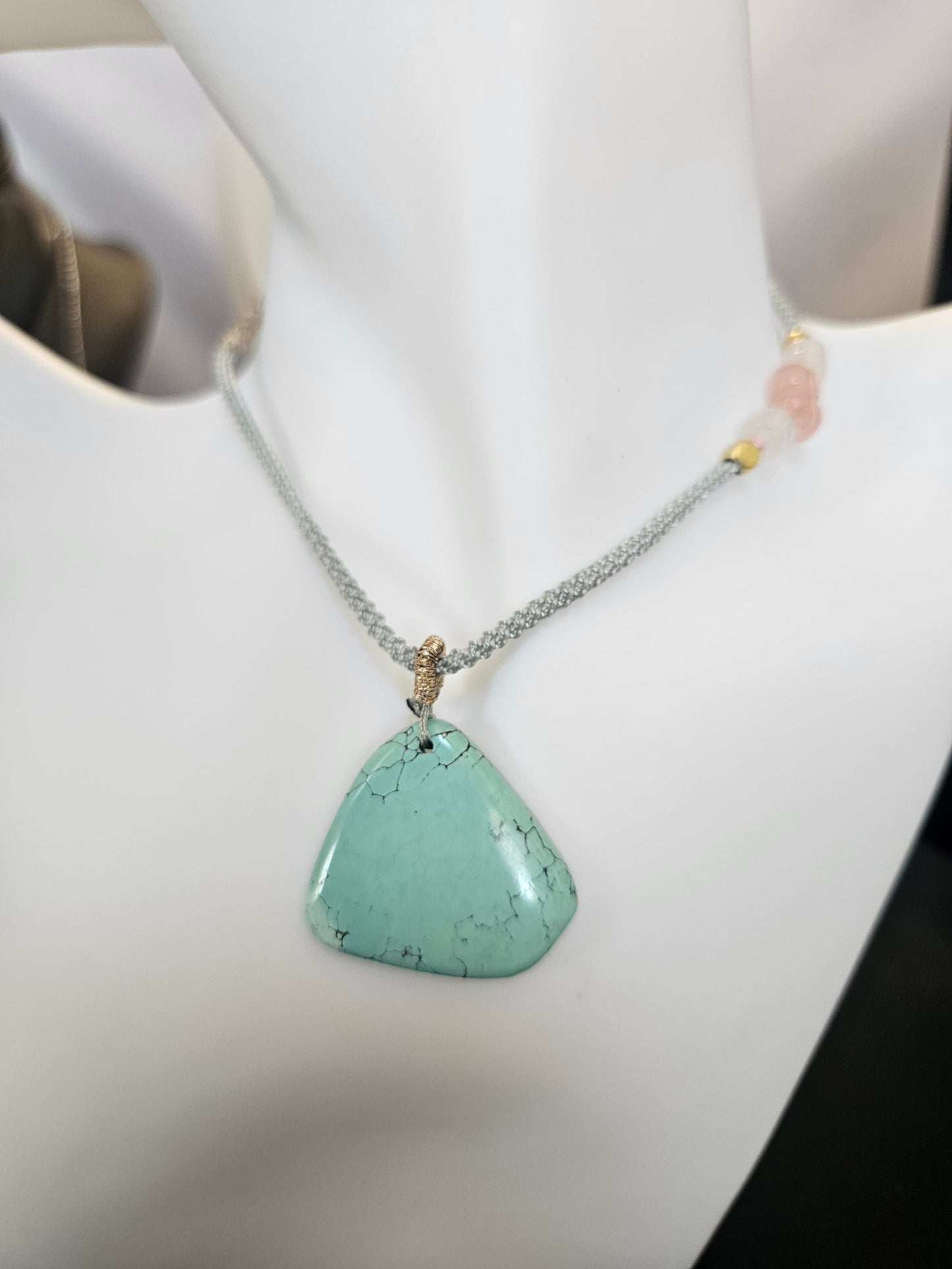 Natural Triangular Turquoise Necklace