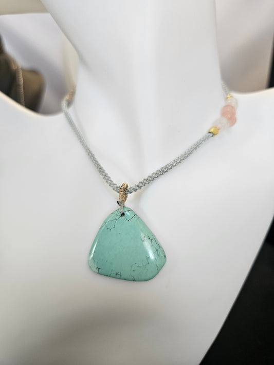 Natural Triangular Turquoise Necklace