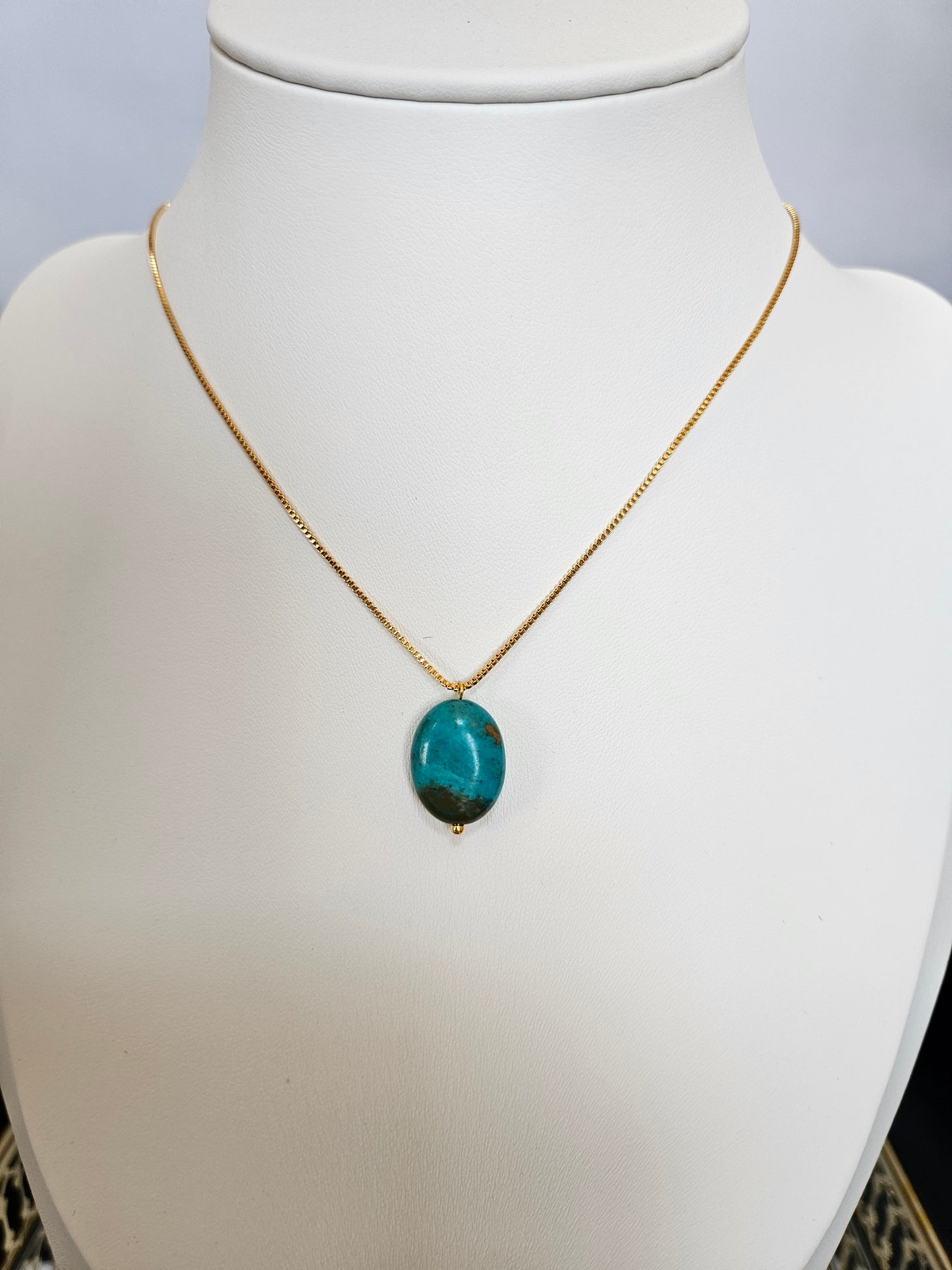 Natural Multicolored Turquoise Bead Necklace