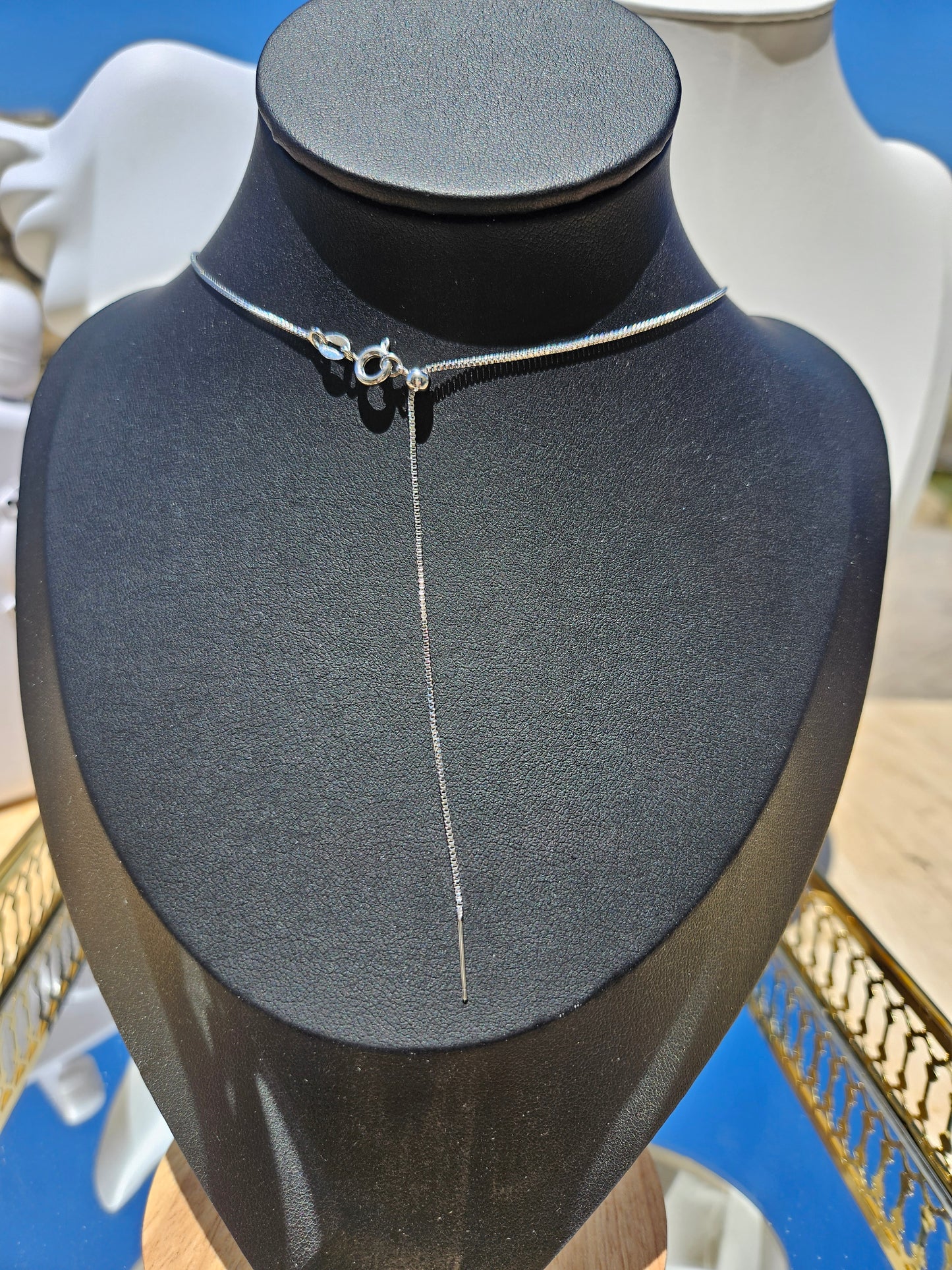 Natural Blue Water Drop Necklace