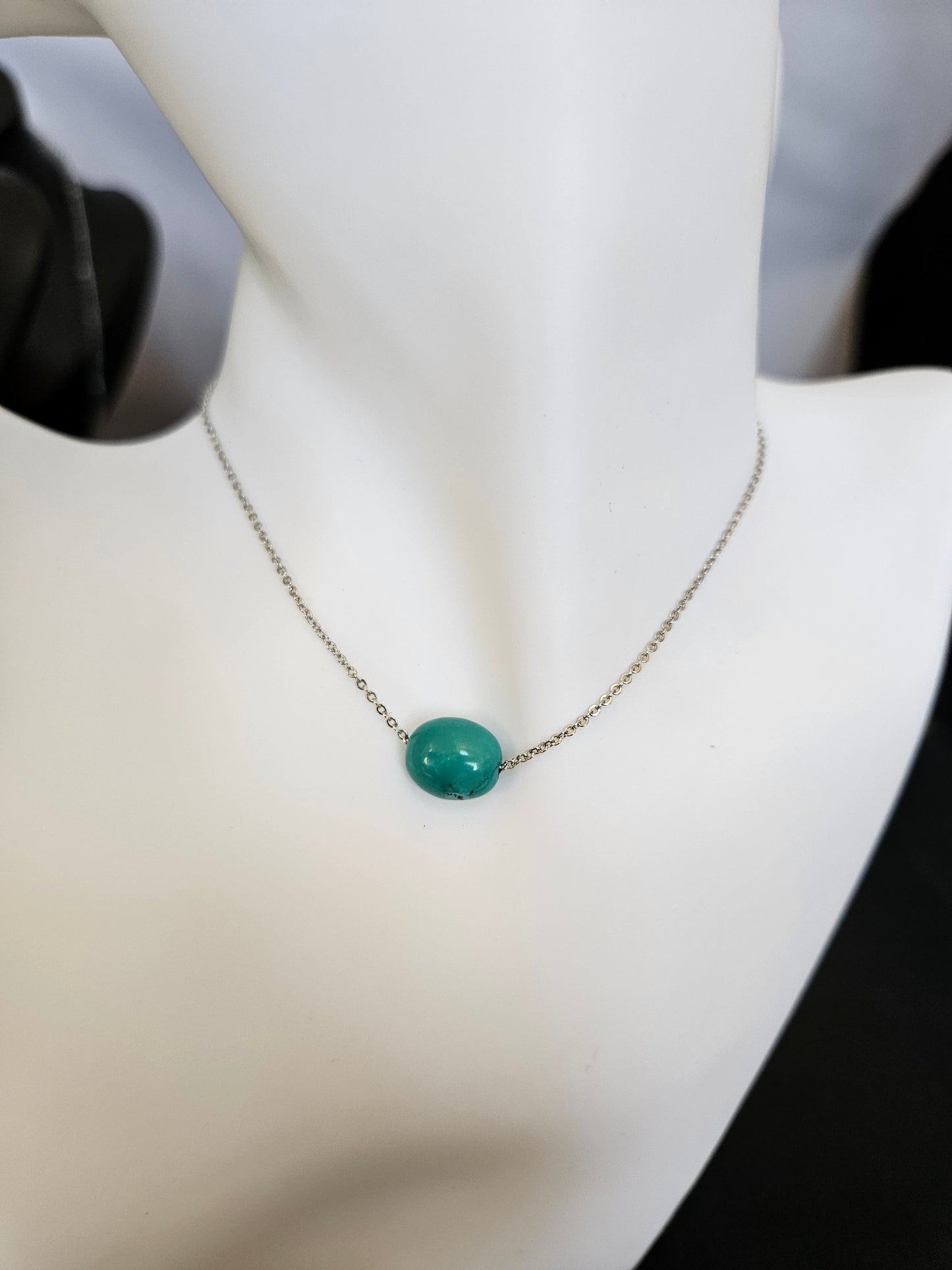 Natural Turquoise Bead Necklace