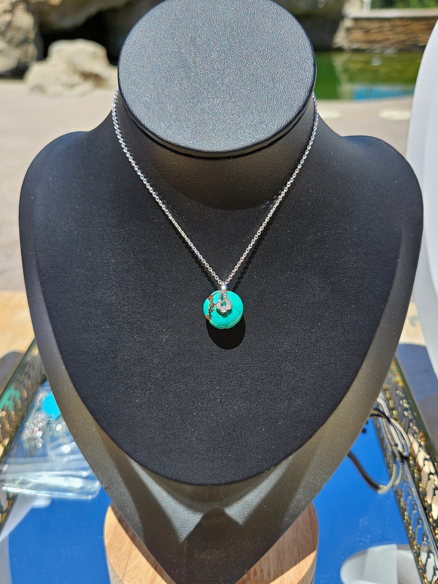 Natural Blue Multicolored Turquoise Necklace