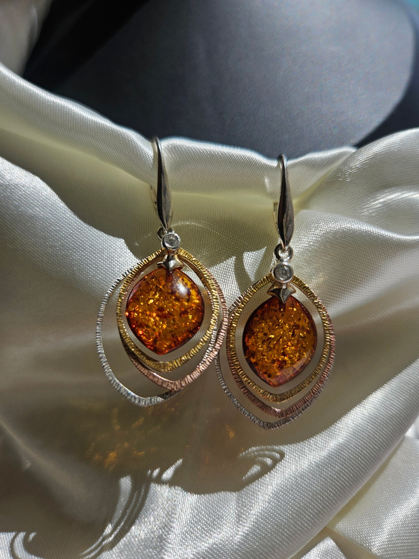 Natural Huapo Earring Silver Plated Oval