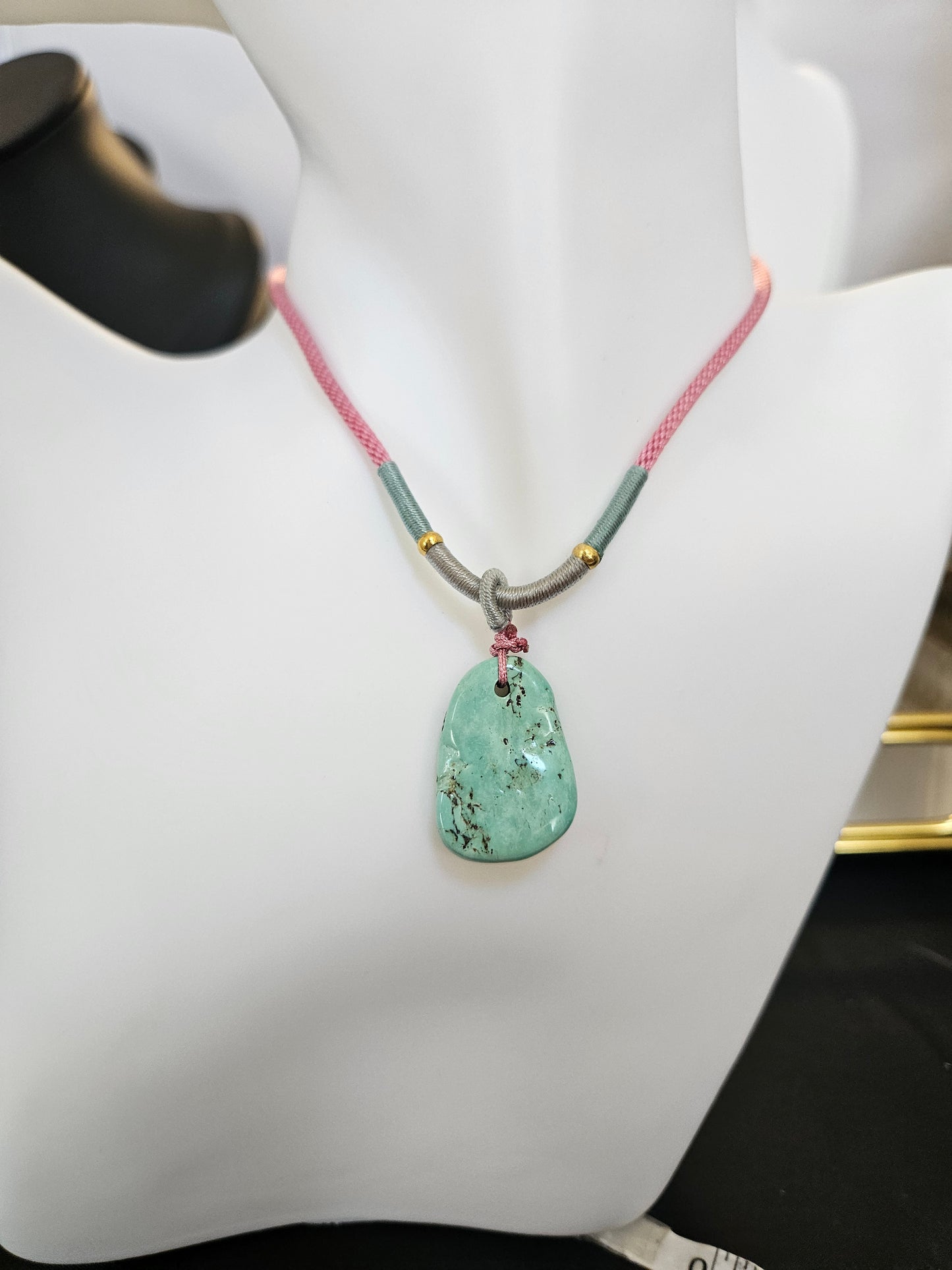 Natural Turquoise Rough Stone Necklace