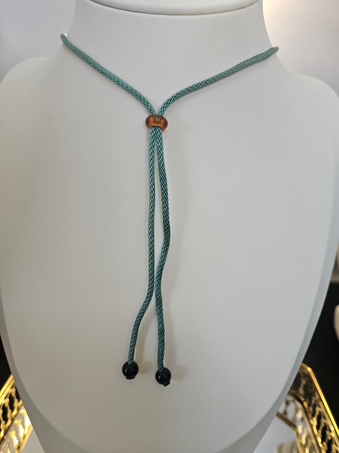 Natural Blue and Orange Irregular Shape Turquoise Necklace