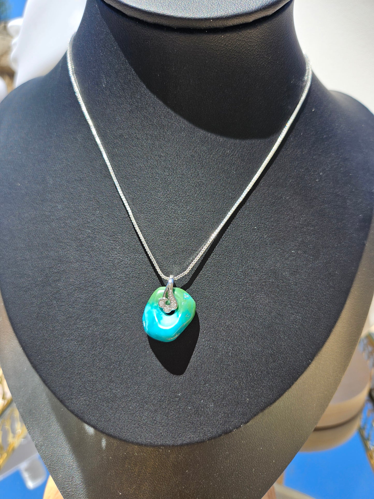 Natural Blue and Green Turquoise Necklace