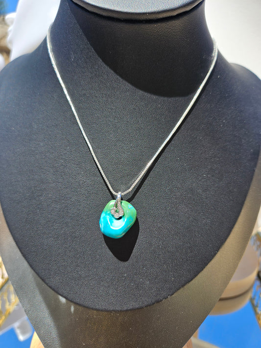 Natural Blue and Green Turquoise Necklace