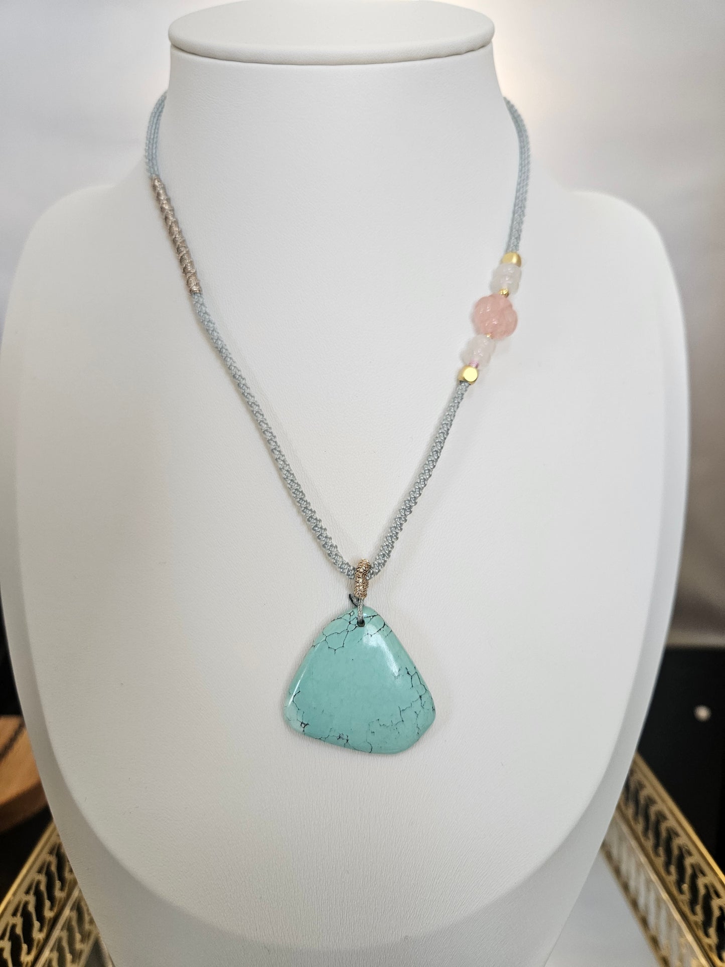 Natural Triangular Turquoise Necklace
