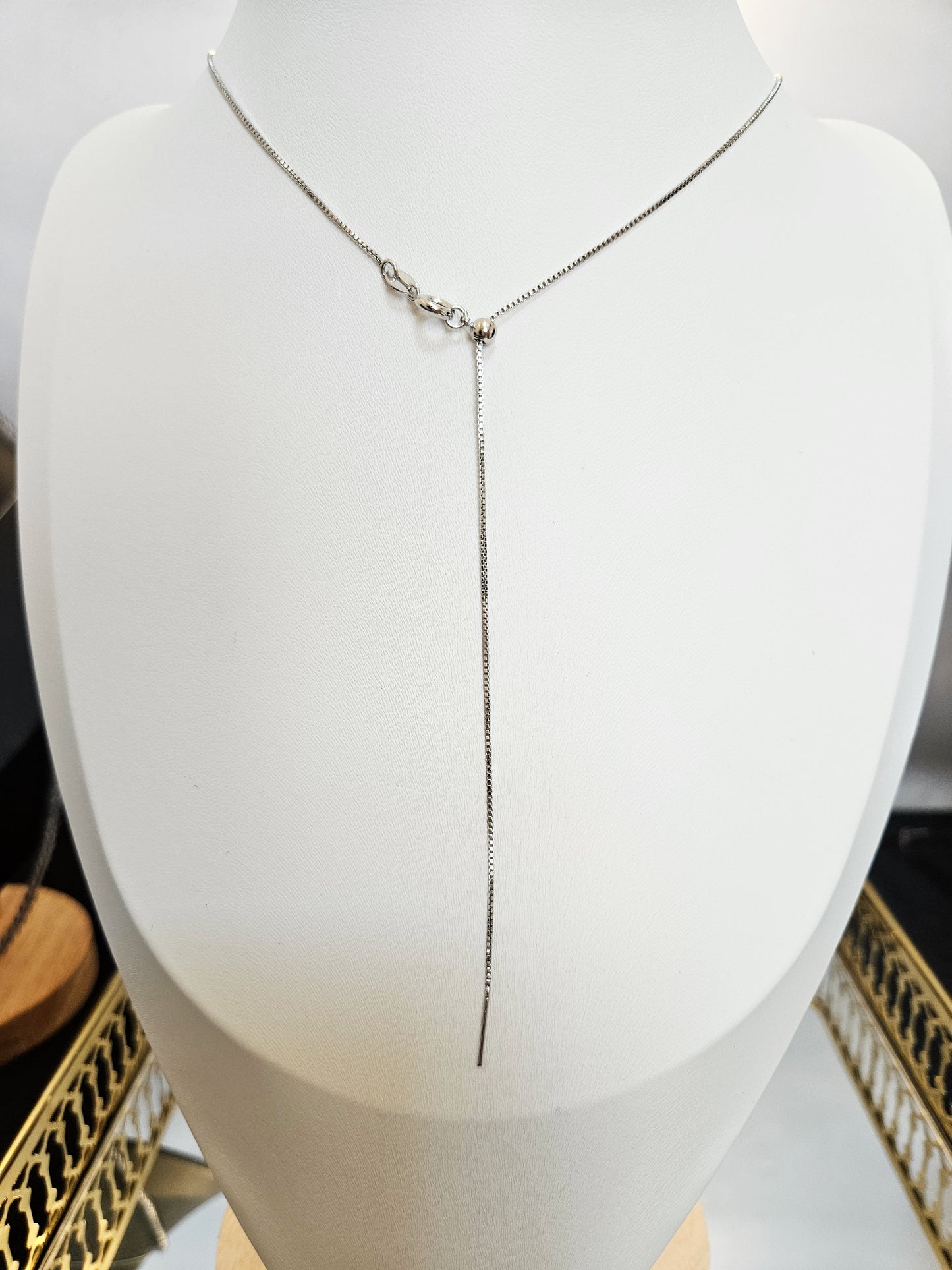 Natural Turquoise Unique Natural Texture Pendant Adjustable Silver Plated Necklace