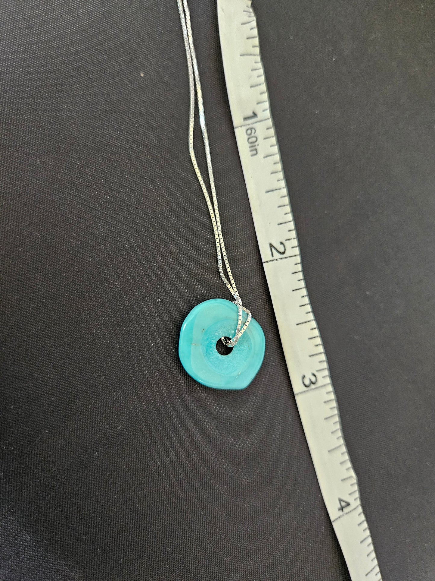 Natural Turquoise Necklace Adjustable 925 Sterling Silver