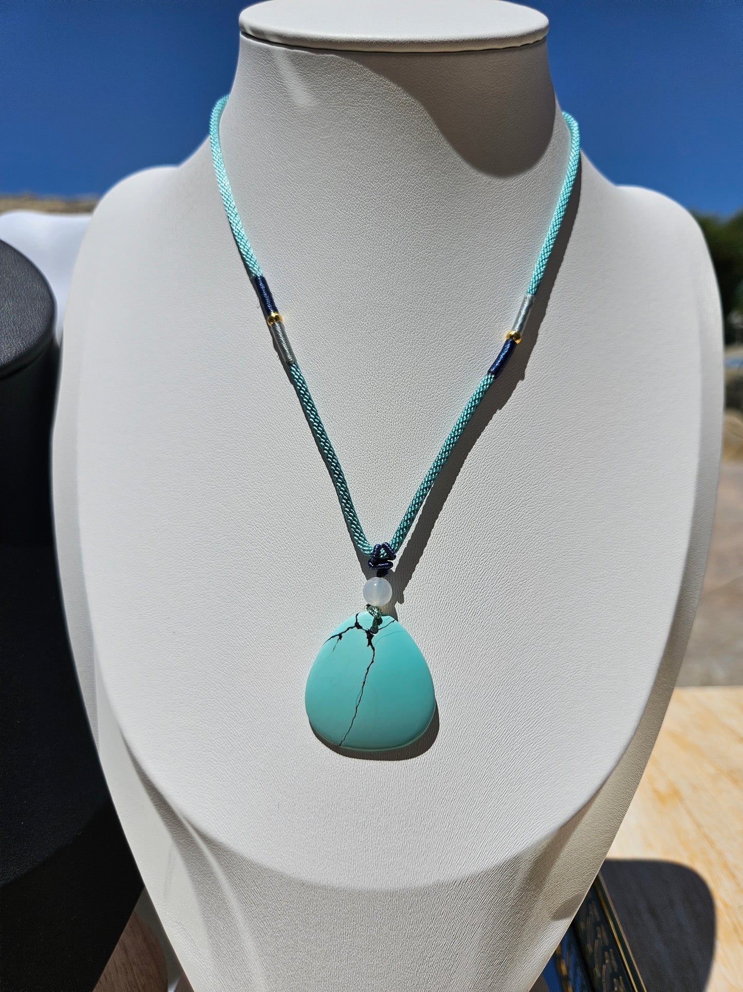 Natural Triangle Turquoise Necklace